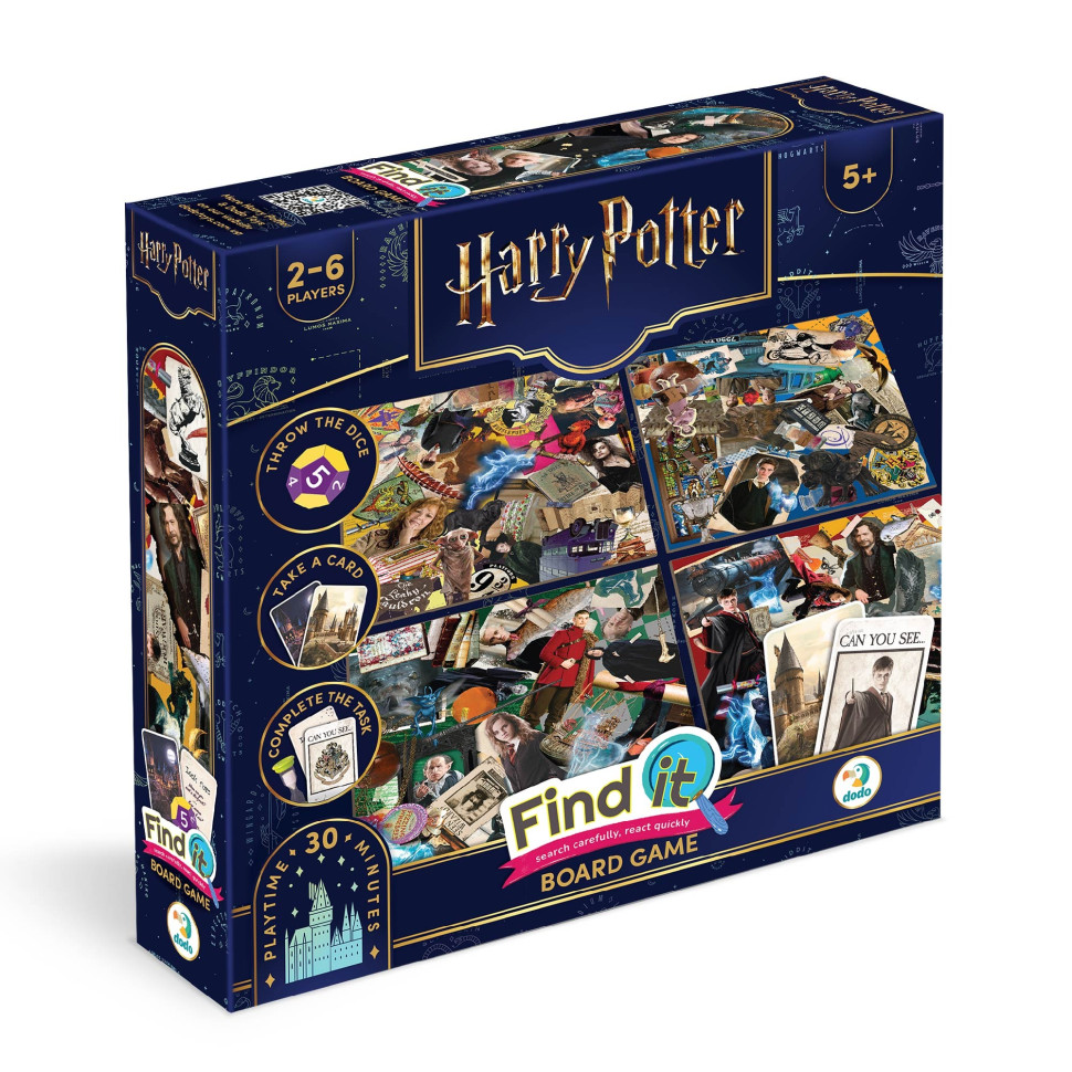 Детская настольная игра "Find it: Harry Potter" 200585 4 двухсторонних поля 80 игровых карт 2-6 игроков