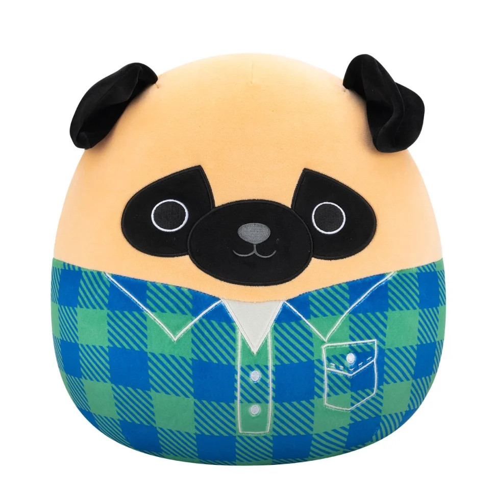 М'який іграшковий мопс Принц у сорочці Squishmallow SQCR06622, 30 см