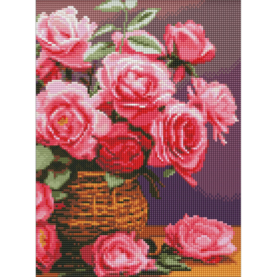 Алмазна мозаїка «Кольорові троянди» AMO8174, 30x40 см