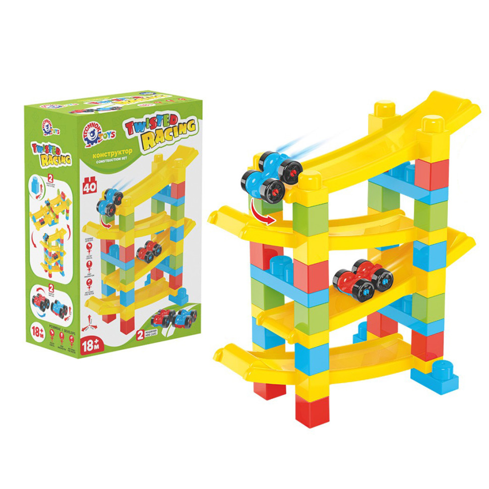 Children's Construction Set "Twisted Races" 9581TXK with cars
