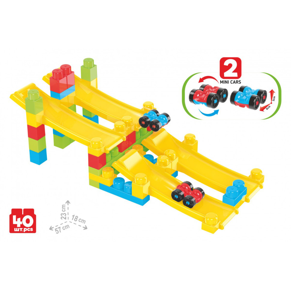 Children's Construction Set "Twisted Races" 9581TXK with cars