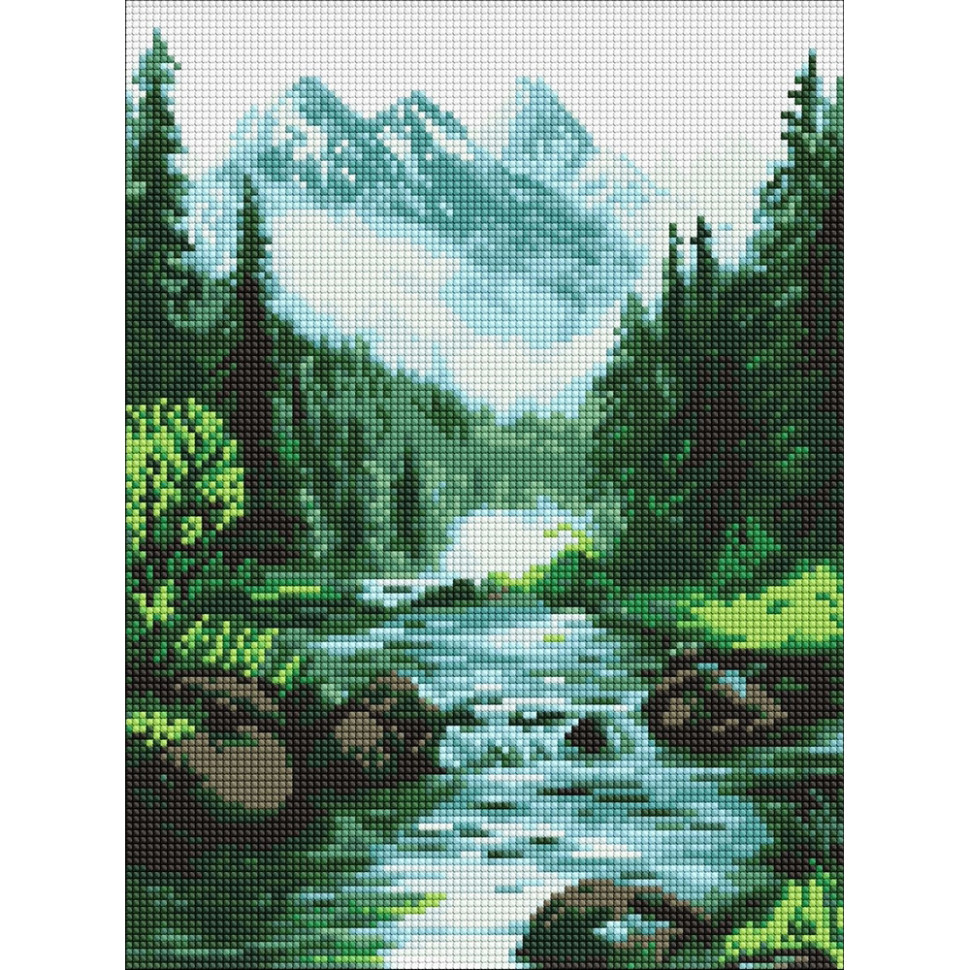 Алмазная мозаика "Таинственный источник" ©art_selena_ua AMO20065, 30×40 см