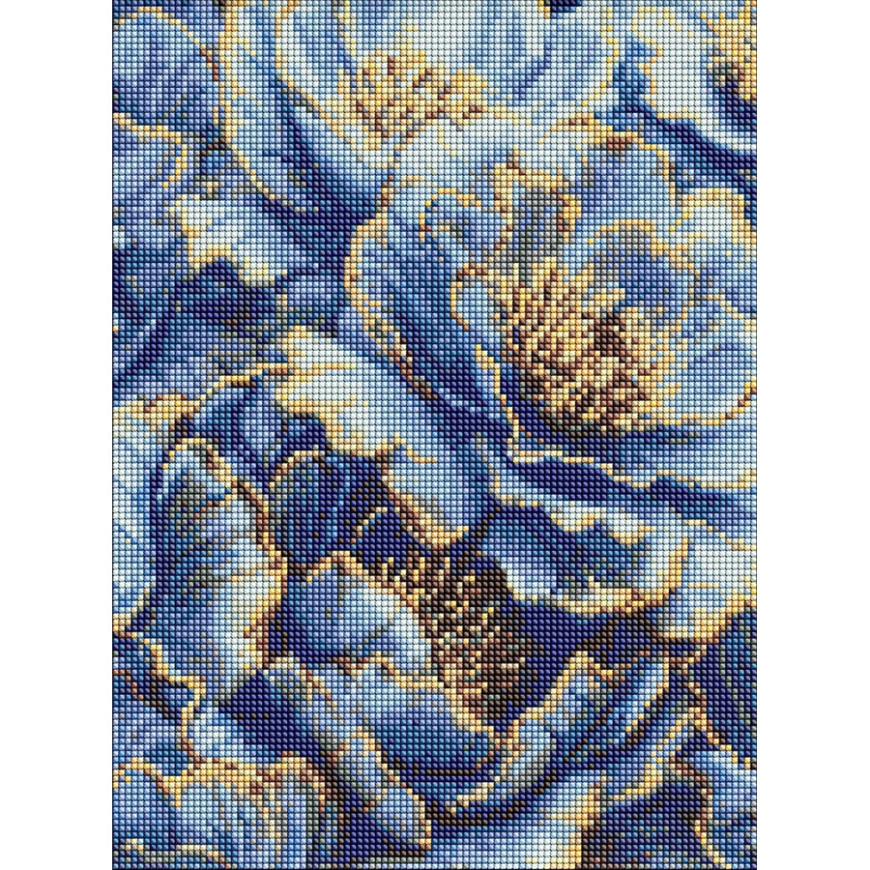 Алмазная мозаика "Золотистые лепестки пиона" ©art_selena_ua AMO20308, 30х40 см