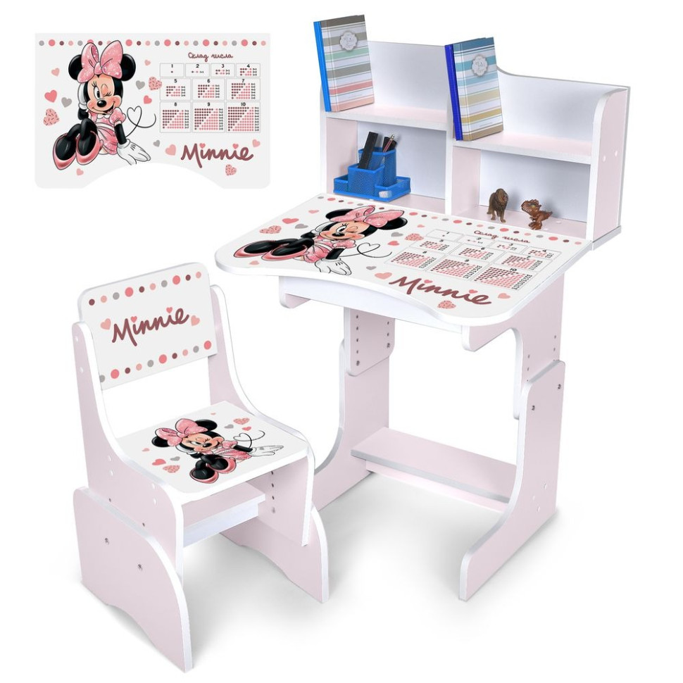 Children's desk N 2071-21-7, height 3 positions, with a stool