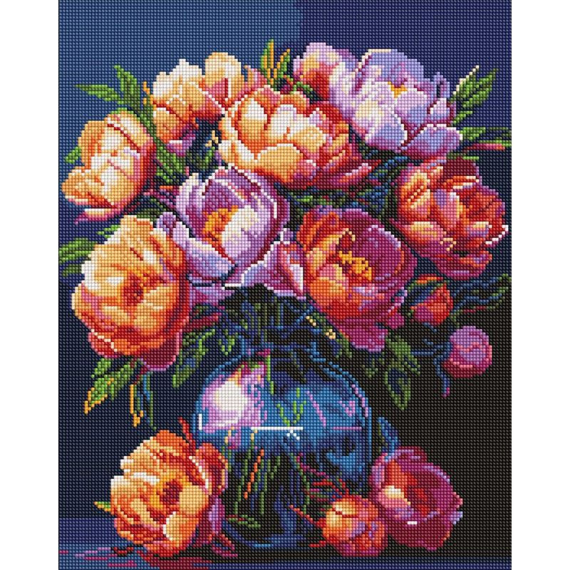 Алмазна мозаїка «Букет півоній» ©art_selena_ua AMO20028, 40x50 см