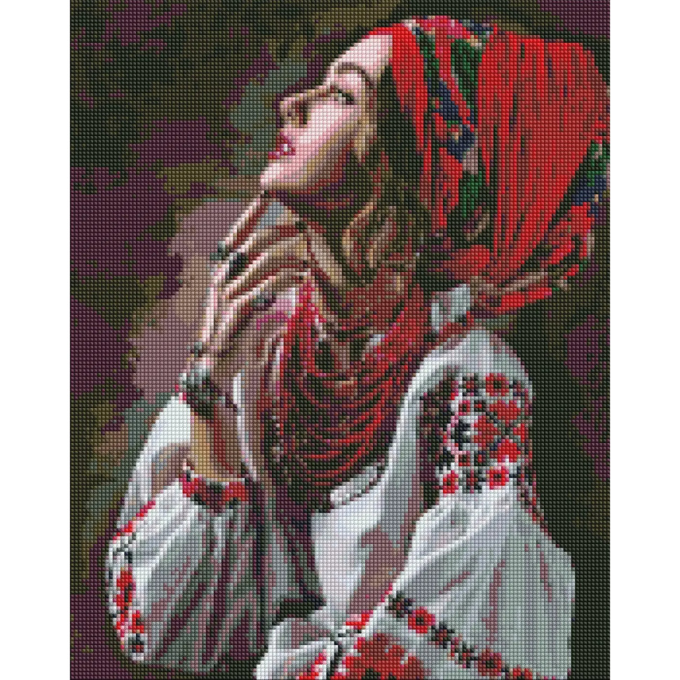 Алмазна мозаїка без підрамників «Квіти-зірки» AMC20135, 40x50 см