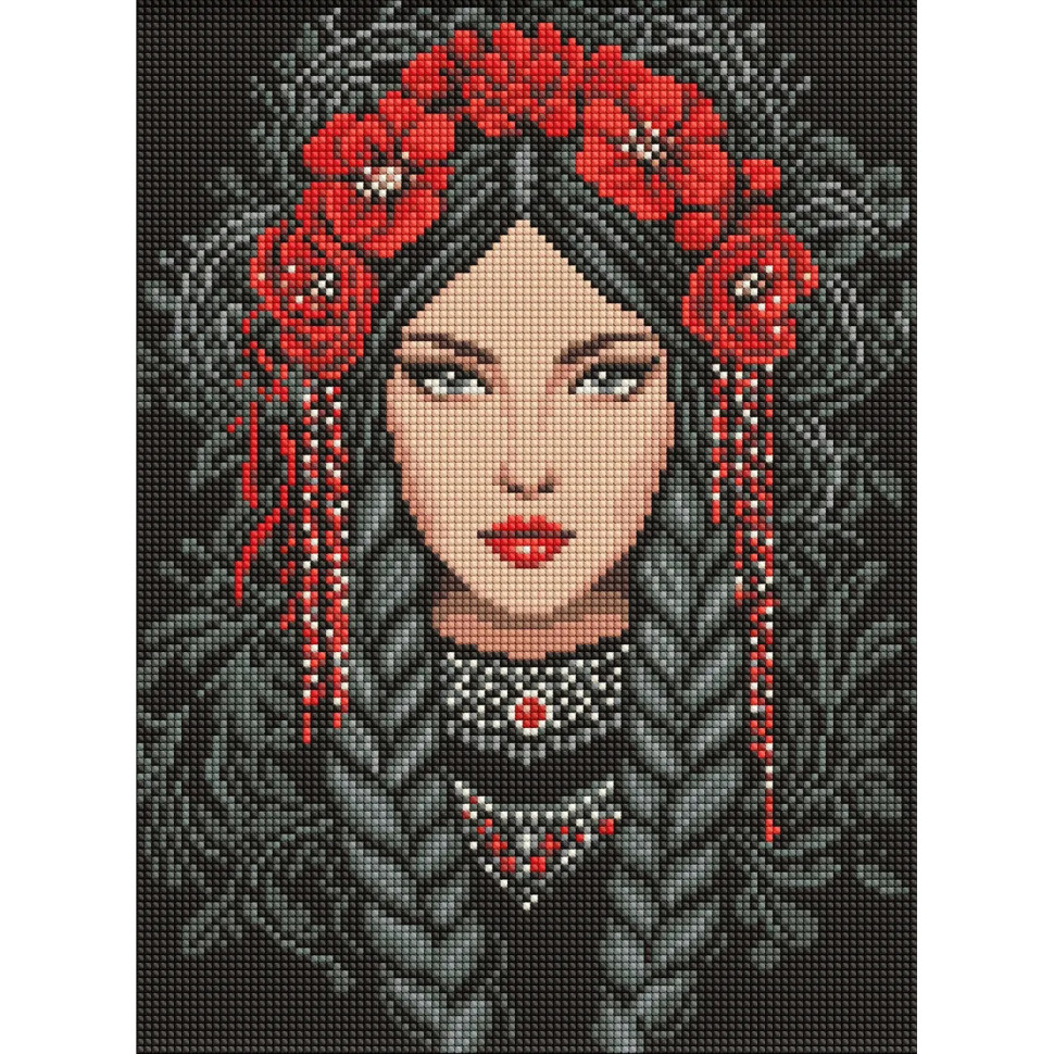 Алмазна мозаїка «Незламна українка» AMO8217, 30×40 см