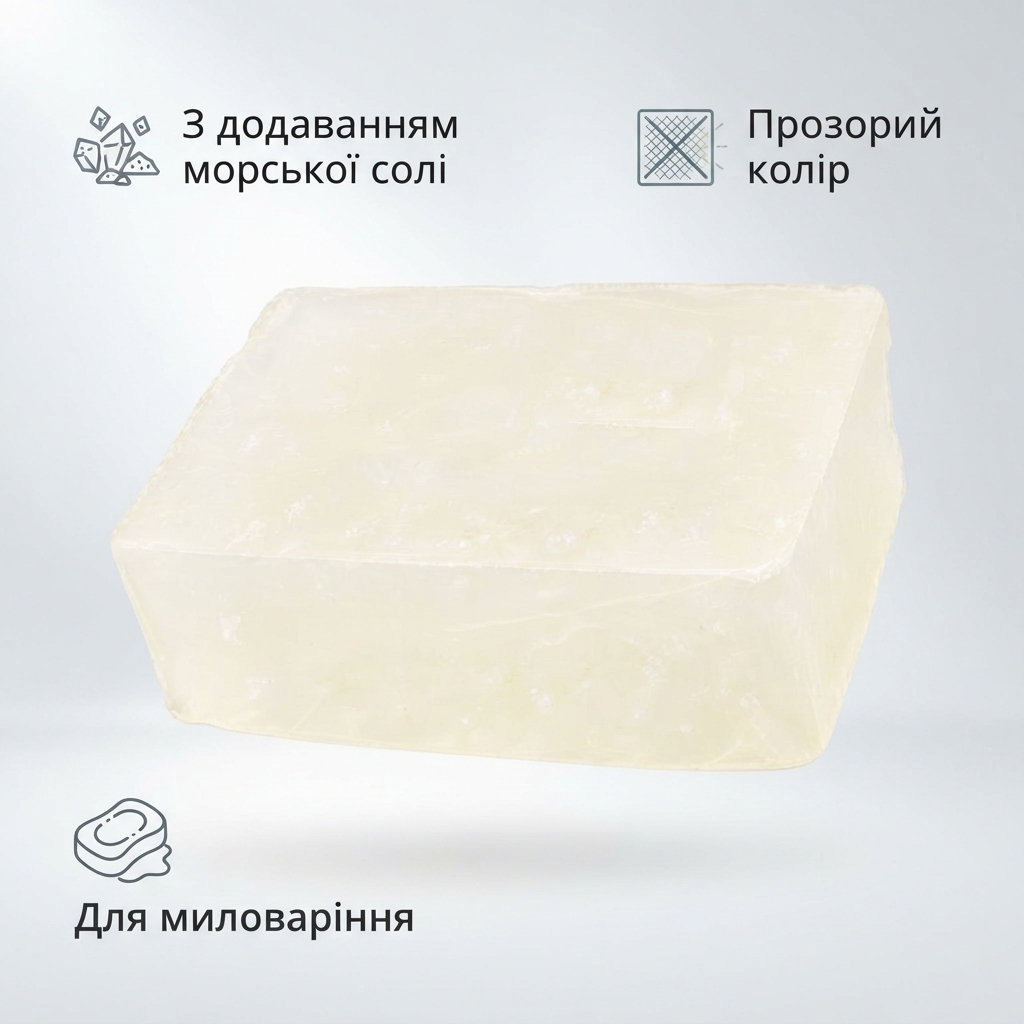 Soap Base with Sea Salt Aromasoap 46361-S, 1 kg, in a Polyethylene Bag