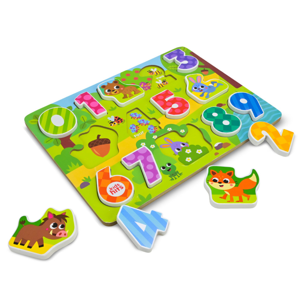 Wooden Shape Sorter Toy “Numbers and Animals Board” Kids Hits KH20/074, 30×22×1 cm Wooden Shape Sorter Toy “Numbers and Animals Board” Kids Hits KH20/074, 30×22×1 cm