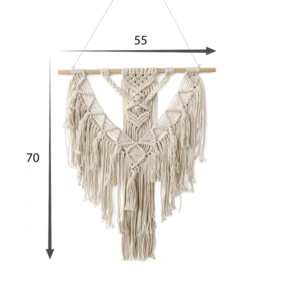 "Tree of Life" Decorative Wall Hanging MKR004, Macramé, 55 x 70 cm