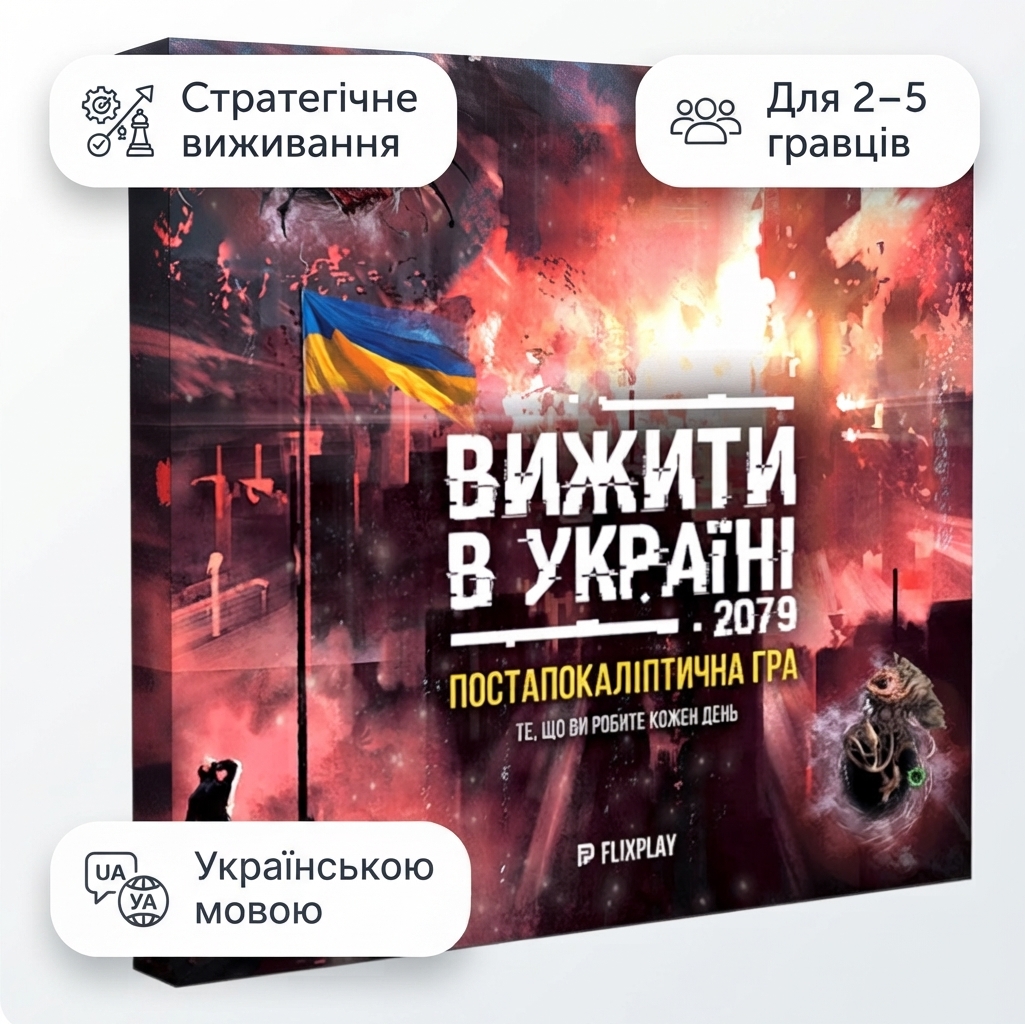 Настільна гра PlayRoom «Вижити в Україні» PLR-0039 для 2–5 гравців