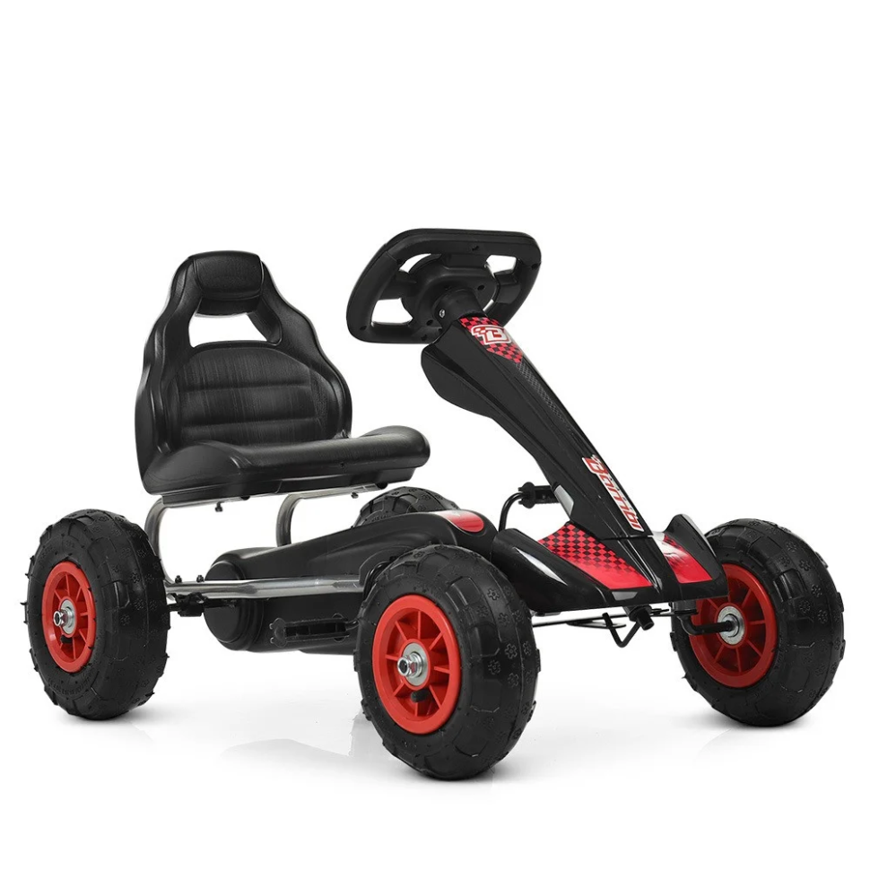Карт педальный Bambi kart M 4036-2 надувные колеса Черный