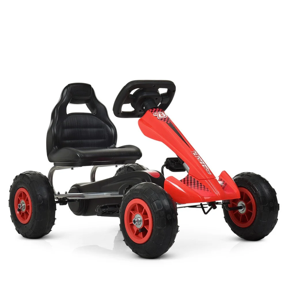Карт педальный Bambi kart M 4036-3 надувные колеса Красный