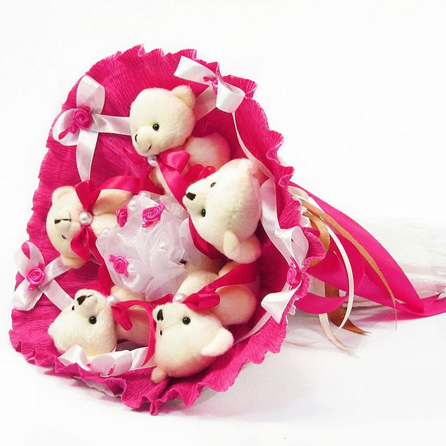 Bouquet of soft toys 5 bears 5292IT