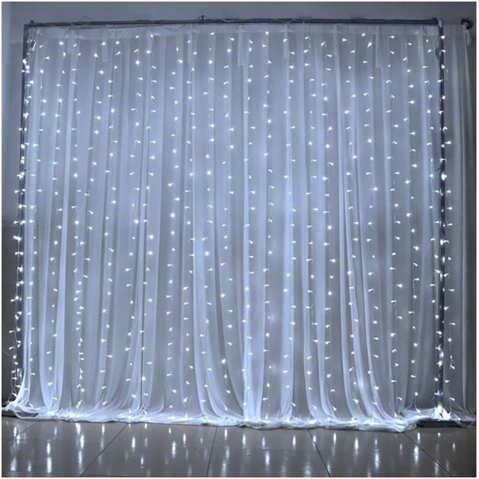Garland curtain "Rays of dew" ZABI-31 3*3 W 3*3 m, USB