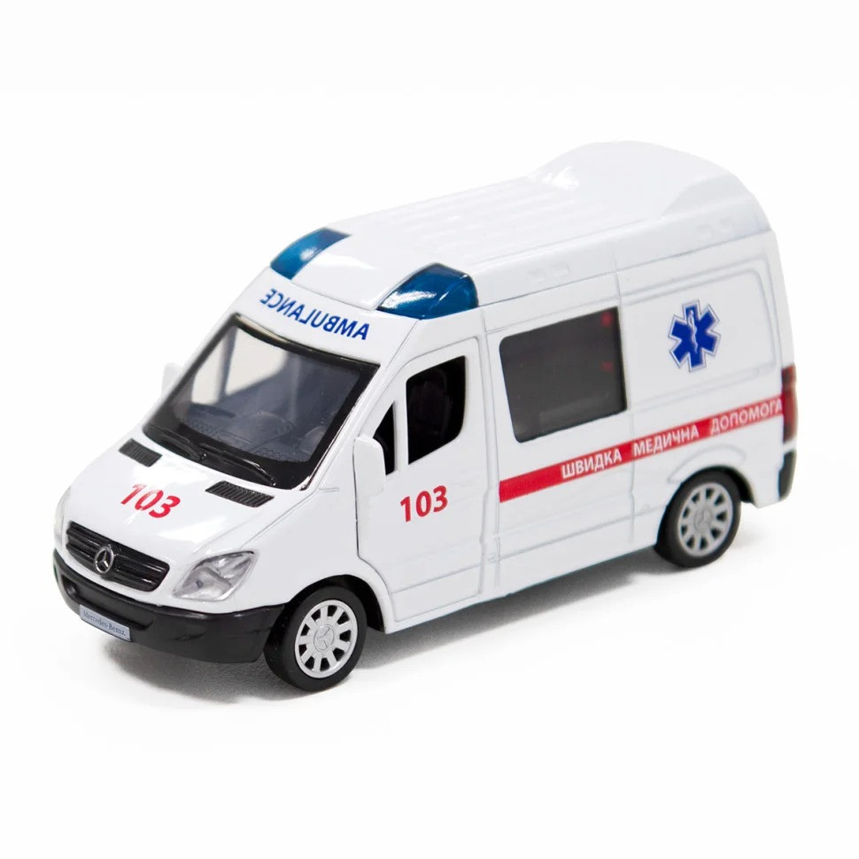 Автомодель "MERCEDES BENZ SPRINTER СКОРАЯ ПОМОЩЬ" TechnoDrive 250344U 1:32