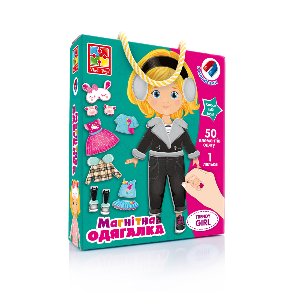 Настольная игра Магнитная одевашка "Trendy girl" Vladi Toys VT3702-23 укр