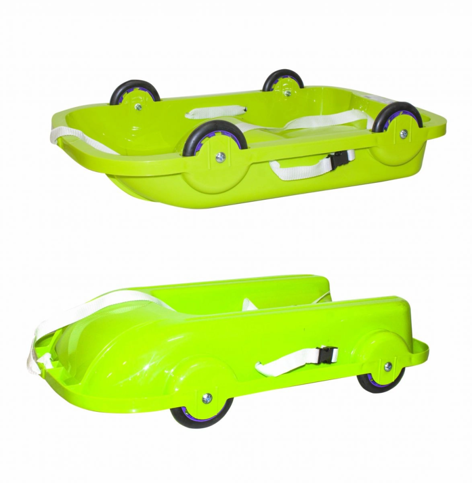 Children's universal sled 2 in 1 06550/1/3/4 on wheels Light green