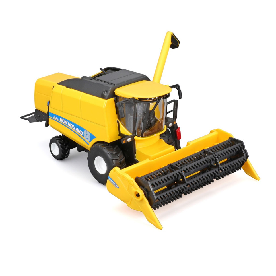 Автомодель Зерноуборочный комбайн "New Holland TC5.90" Bburago 18-31721 с зерновой жаткой