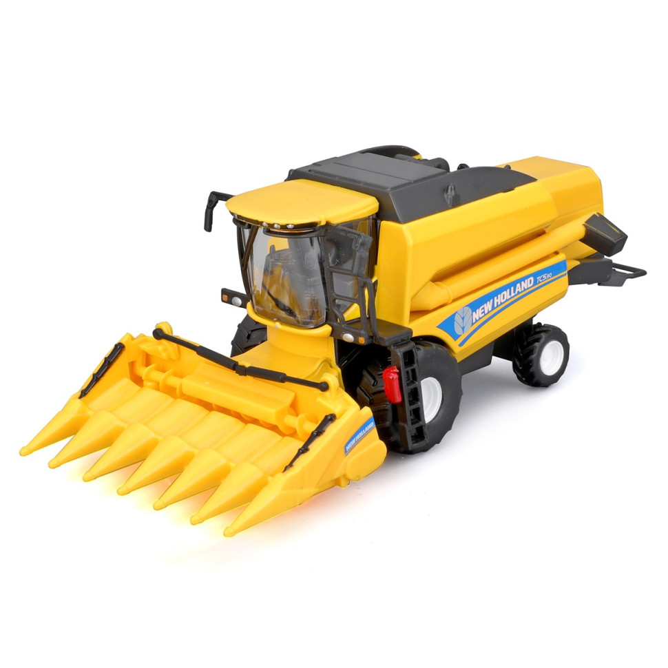 Автомодель комбайн Зерносборный "New Holland TC5.90" Bburago 18-31722 (1:24)