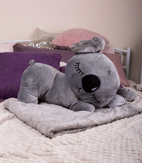 Детская мягкая игрушка "Коала" L1129(Grey) игрушка с пледом, размер 50 см