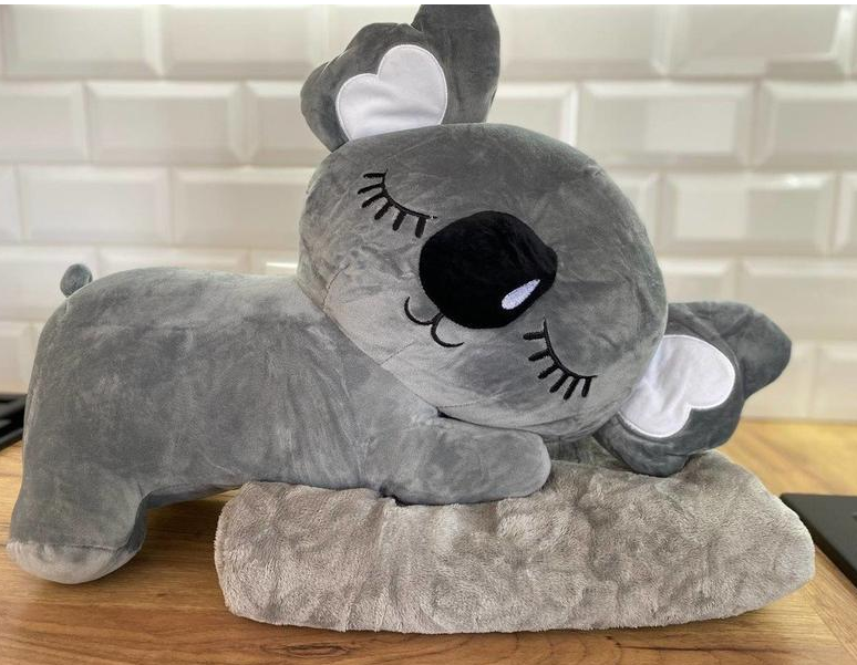 Детская мягкая игрушка "Коала" L1129(Grey) игрушка с пледом, размер 50 см