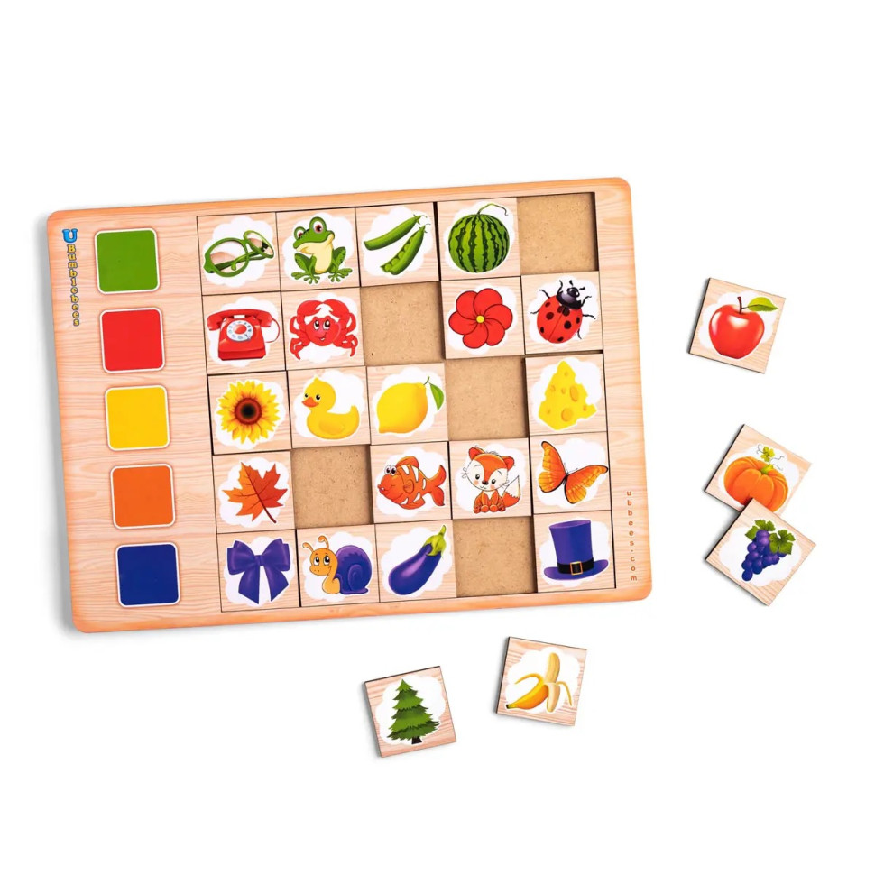 Wooden puzzle insert "Associations: colors-2" Ubumblebees (PSD095) PSD095