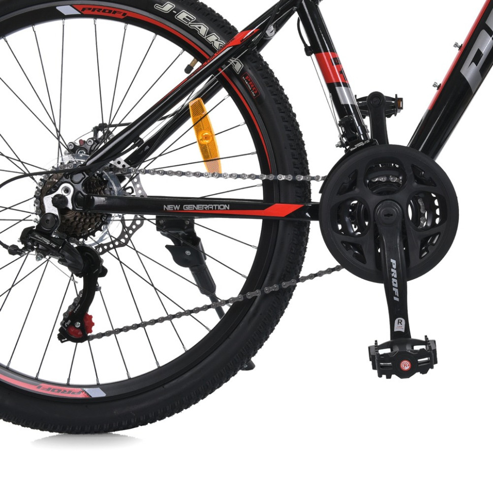 Велосипед MTB2602-2, 26 дюймов, алюминиевая рама 13 Shimano 21SP1 черно-красный