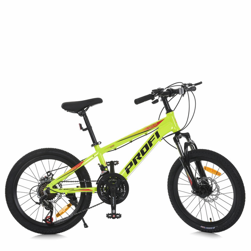 Велосипед подросковый MTB2001-4, 20 дюймов, салатовый