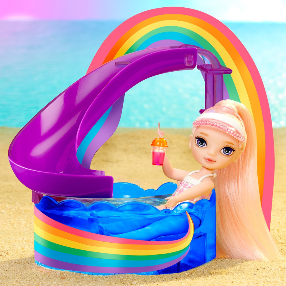 Детский игровой набор с куклой серии "Littles" - Счастливый праздник в бассейне Rainbow High 522249