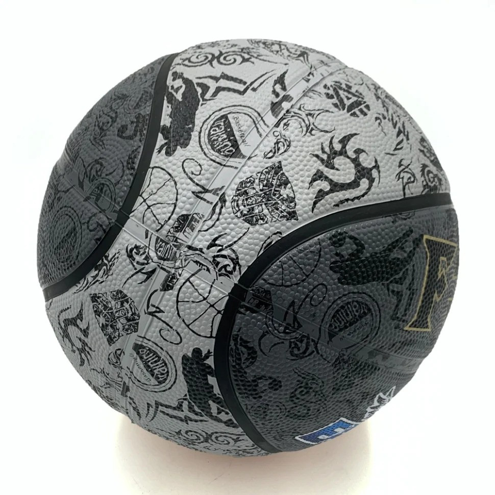 Мяч баскетбольный Fox ball №7 NE-BAS-1027, черно-серый