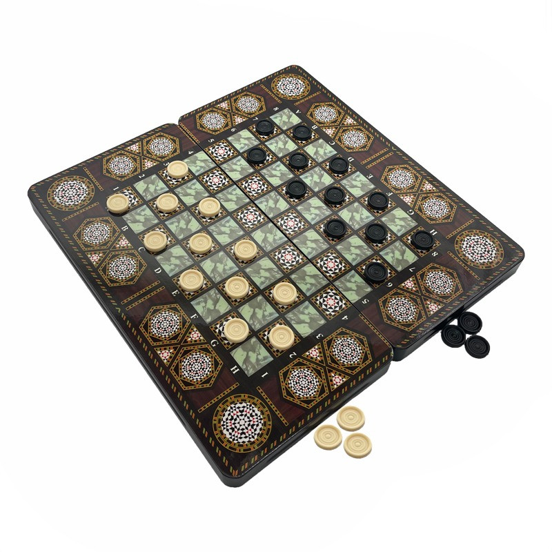 Набор настольных игр "Шахматы 3 в 1" Set3 NE-SP-SET-14 нарды, шашки, 40х40 см