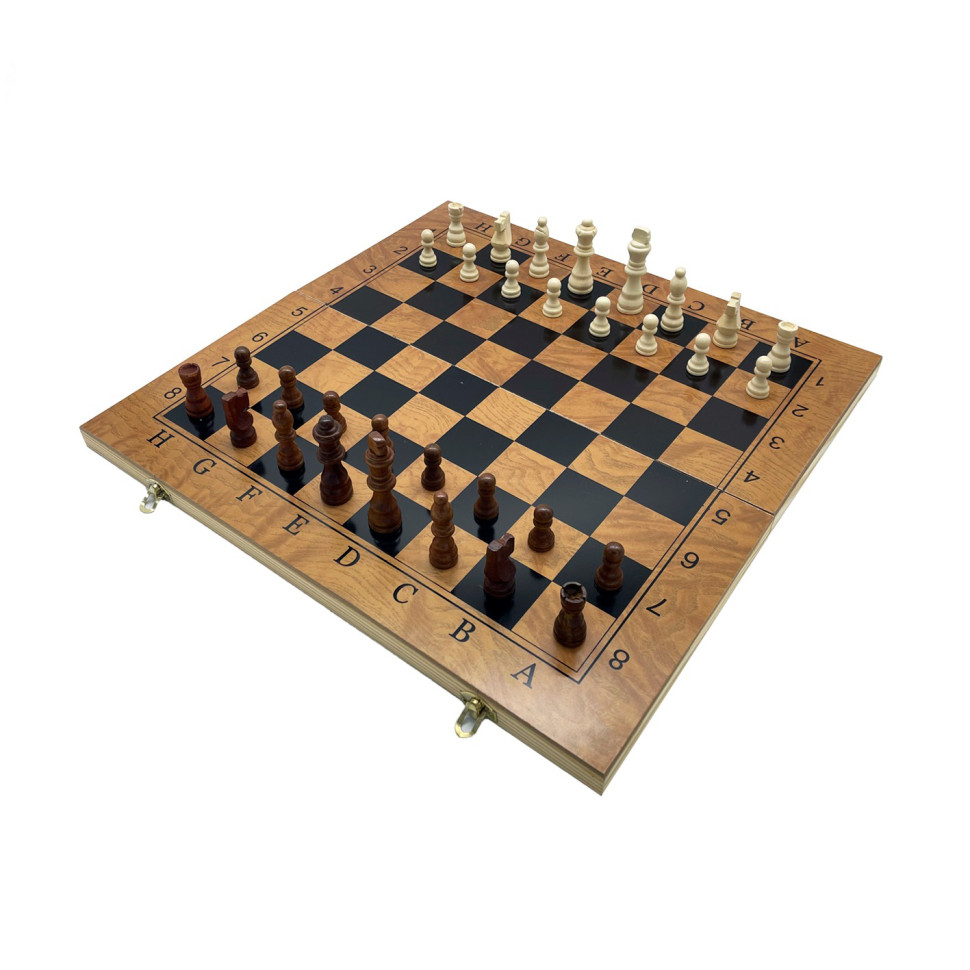 Набор настольных игр "Шахматы, нарды, шашки 3 в 1" Set3 NE-SP-SET-09 игровая доска 48х48 см