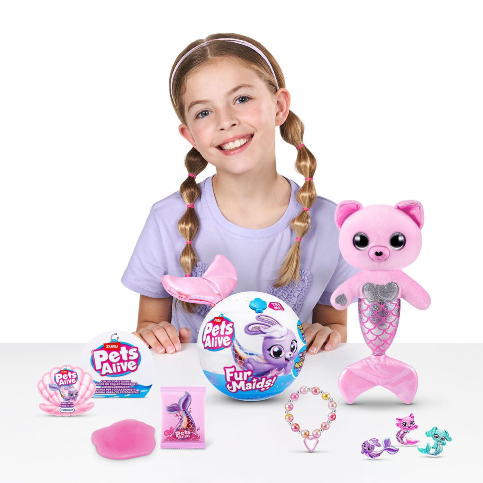 Интерактивный игровой набор серии "Furmaids" Котенок Пурл Pets & Robo Alive 9555A