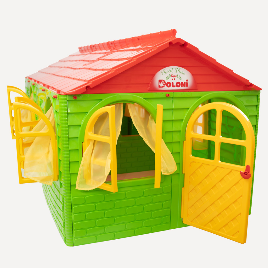 Children's playhouse with curtains 02550/23