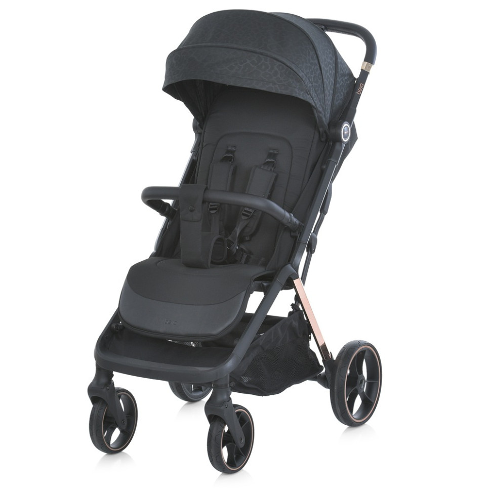 Детская прогулочная коляска BEYA ME 1127-G Black Leo