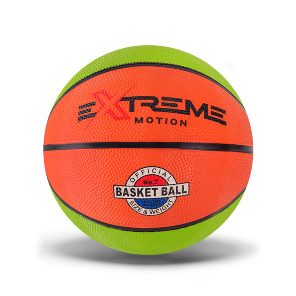 Мяч баскетбольный Extreme Motion BB1485 № 7, 520 грамм Зелено-коричневый