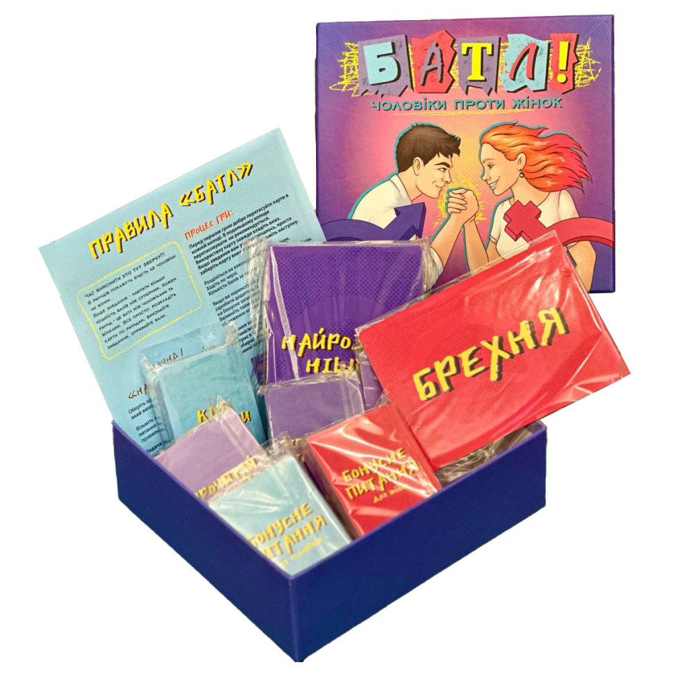 Board game for the company "Battle! Men vs. Women" 0096-VCHR Ukr
