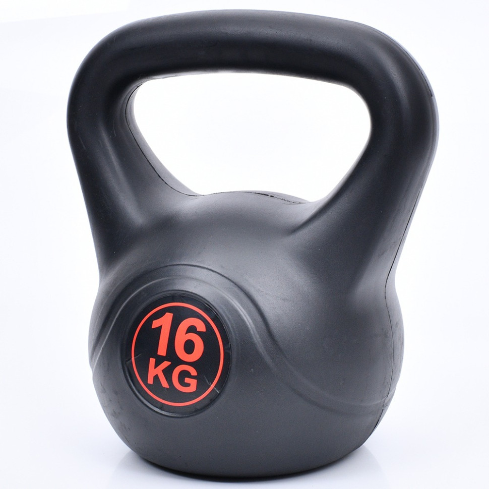 Universal kettlebell MS 4196-16 black 16 kg