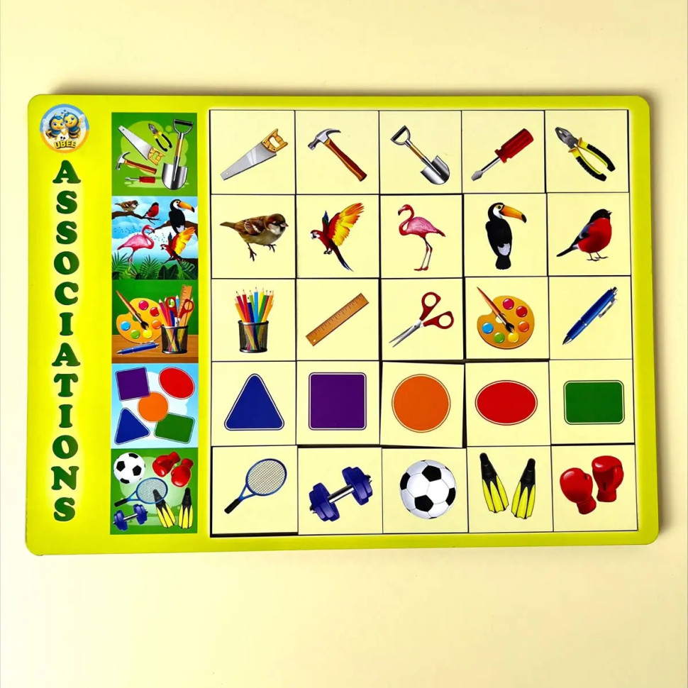 Ubumblebees Wooden Puzzle "Associations - 3" (PSD100) PSD100