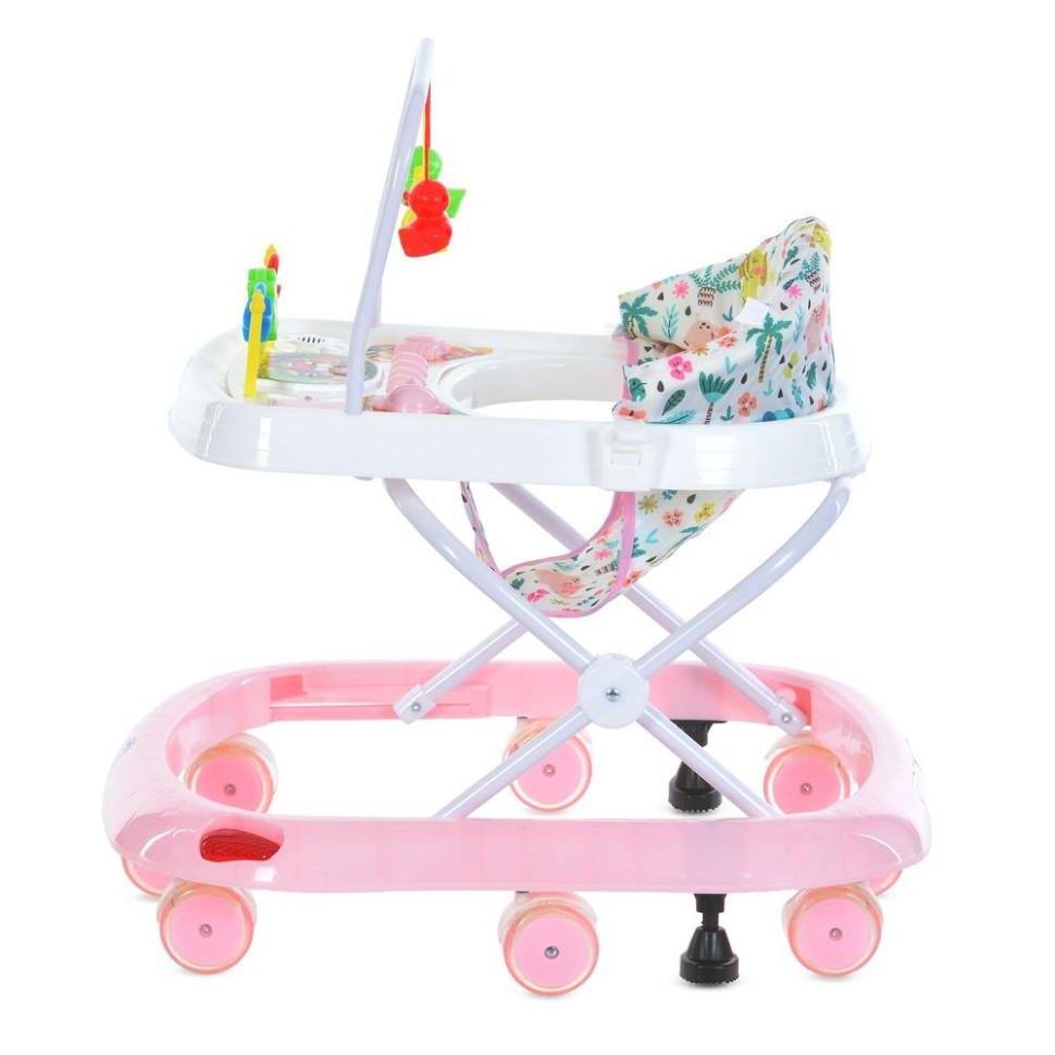 Baby walker M 0541C-6 with pendants, pink
