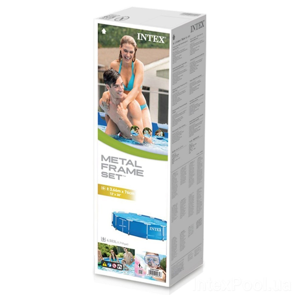 Frame pool 28210 round, 366-76 cm, volume - 6 503 l