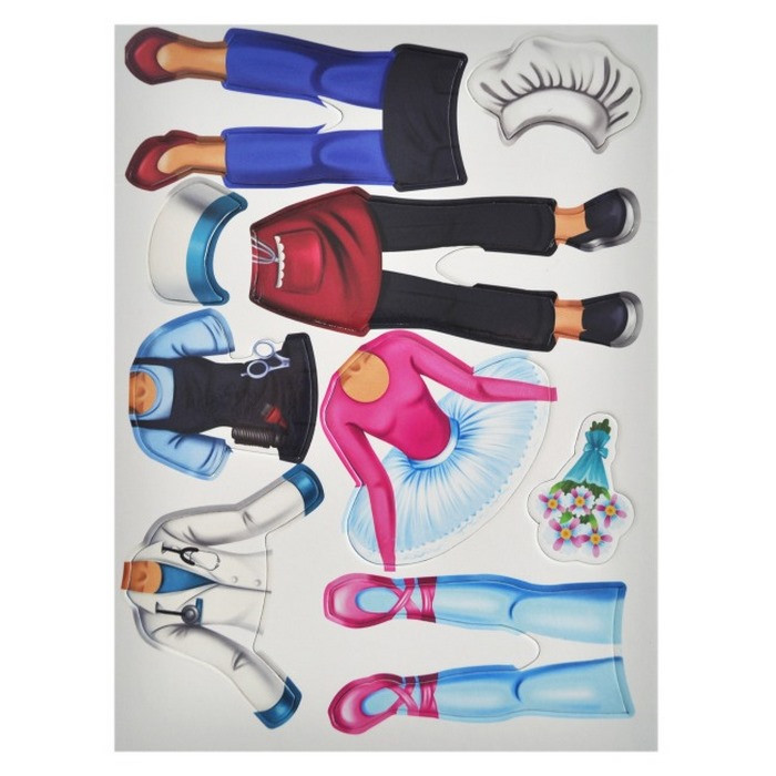 Kids Magnetic Game Choose Your Profession QB600-005, 26 Magnets 9 Professions,