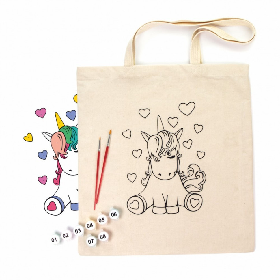 Creativity kit eco-coloring bag "Unicorn" N0003605, 38x42 cm