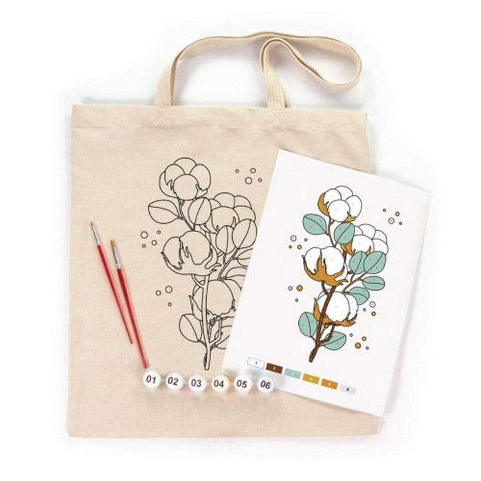 Creativity kit eco-coloring bag "Cotton" N0003619, 38x42 cm