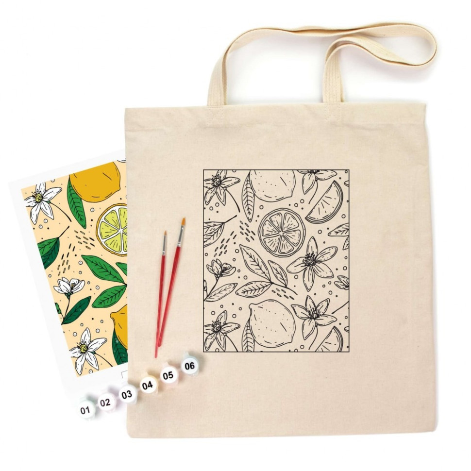 Creativity kit eco-coloring bag "Lemons" N0003610, 38x42 cm