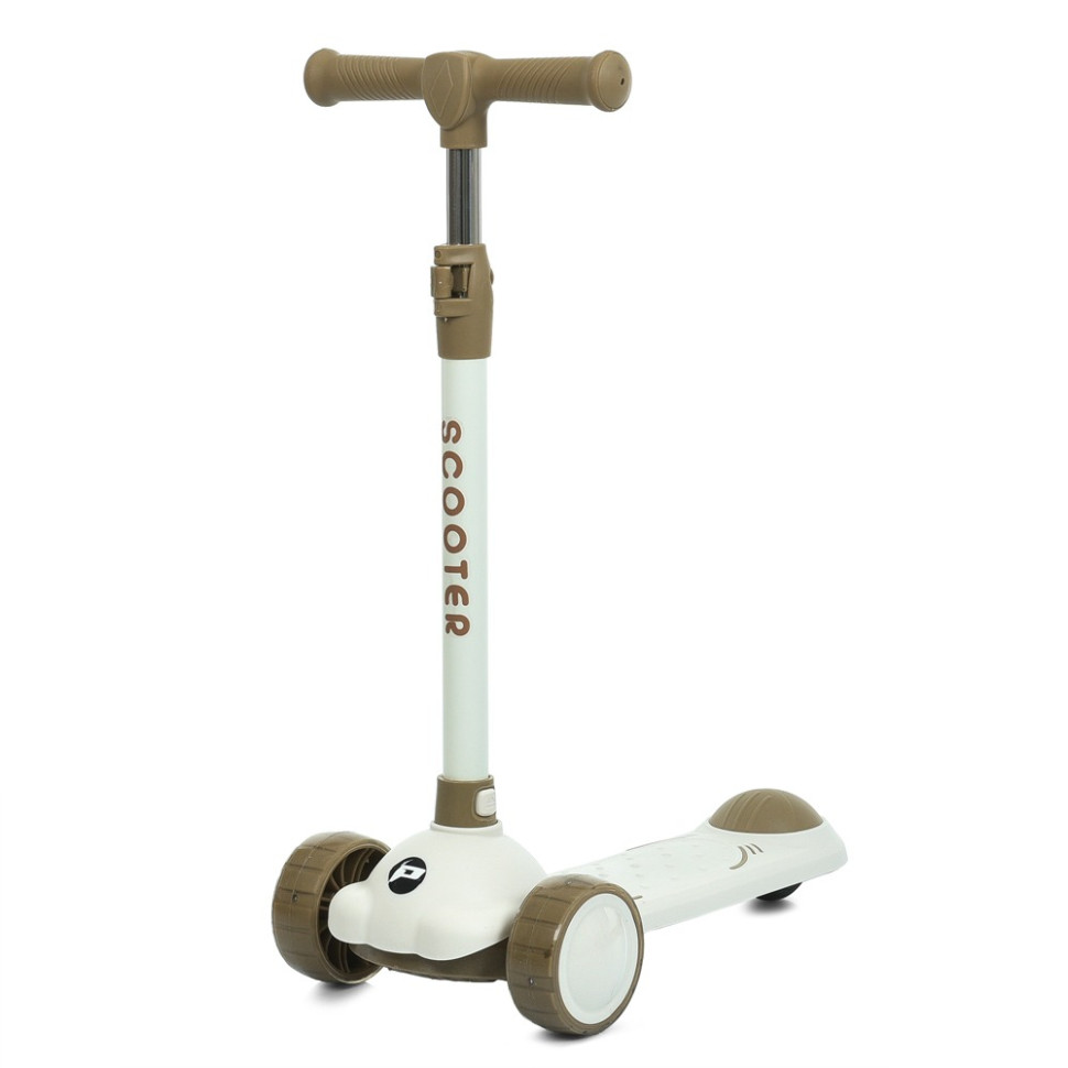 Kids' three-wheeled scooter JR3-129-BRN, wheels with lights