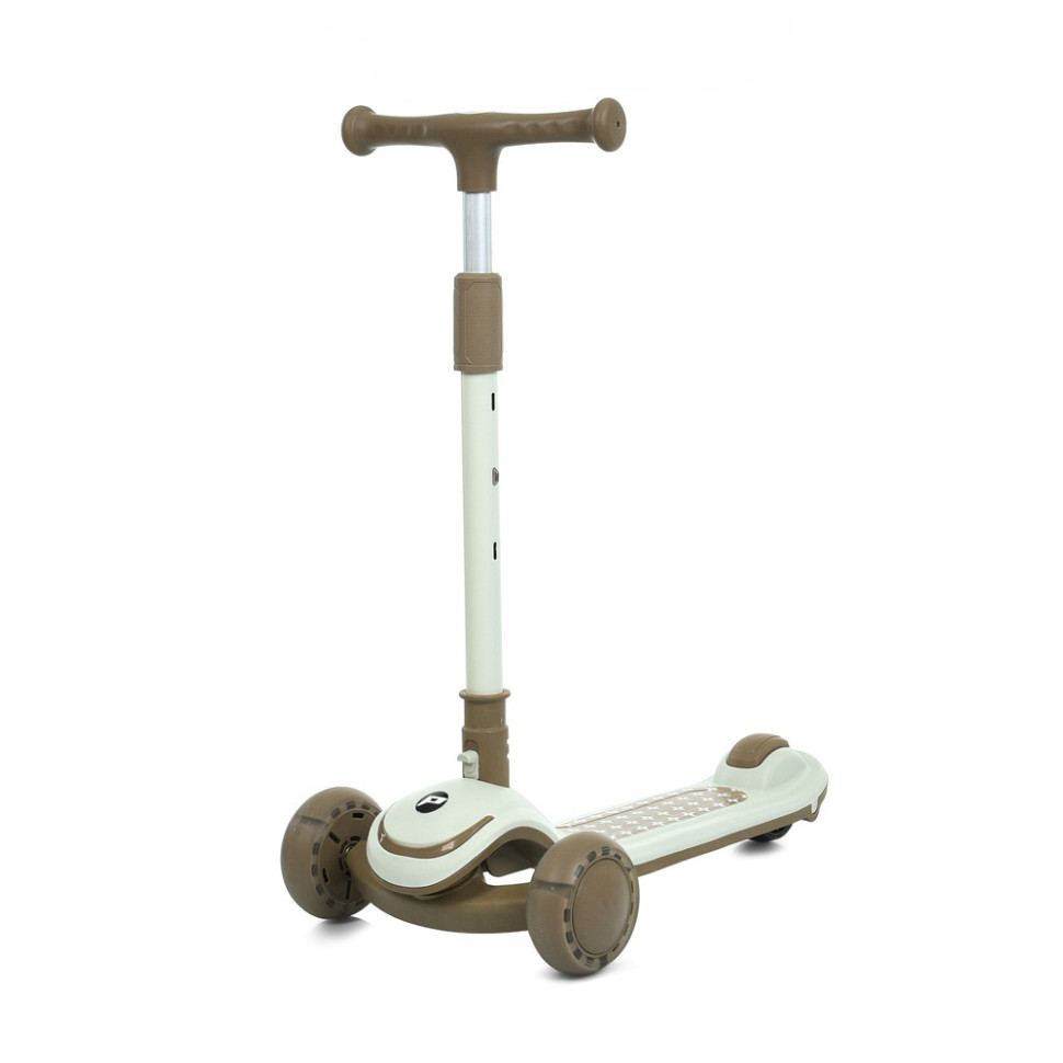 Children's tricycle scooter JR3-128-BRN, wheels with light