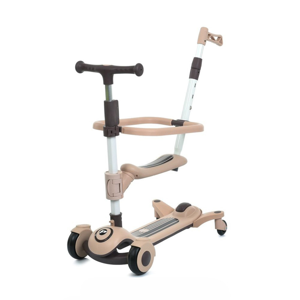 Children's three-wheeled scooter 3 in 1 JR3-127-BRN, wheels with lights