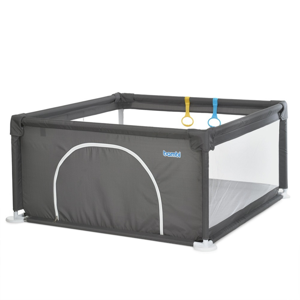 Children's playpen MR 1339-G, grey, width with legs 132 cm